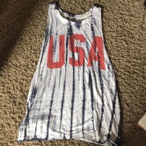 USA tie-dyed tank top
